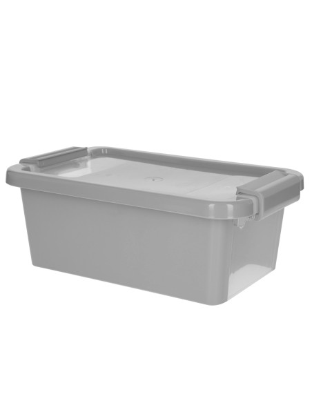 Curver Pack 5 cajas de almacenaje con tapa Bi-Box 3L gris