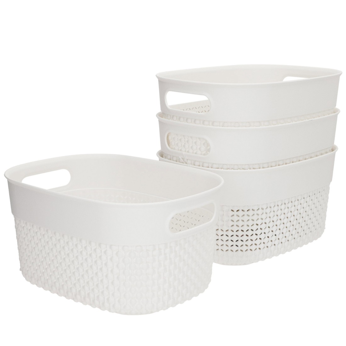 Curver pack 4 cestas organizadoras filo 3,5l blanco