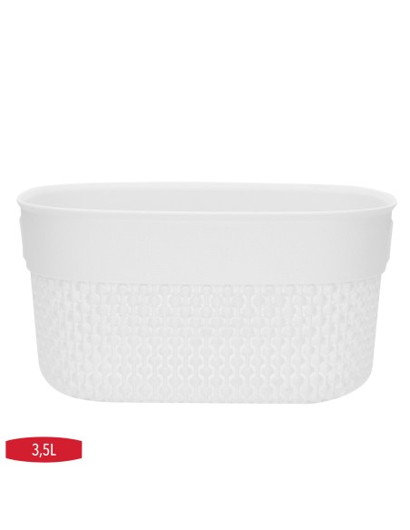 Curver Pack 4 cestas organizadoras Filo 3,5L blanco