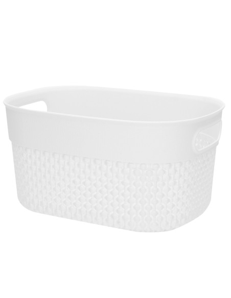 Curver Pack 4 cestas organizadoras Filo 3,5L blanco