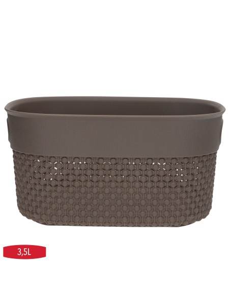 Curver Pack 4 cestas organizadoras Filo 3,5L marrón