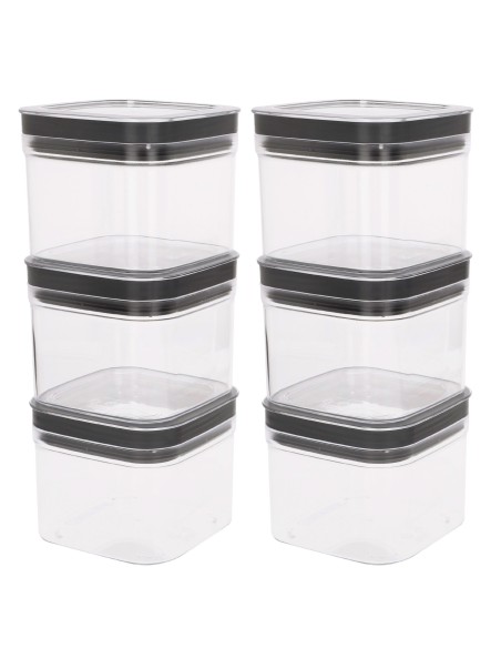 Curver Pack 6 botes plástico herméticos multiusos (0,8L)