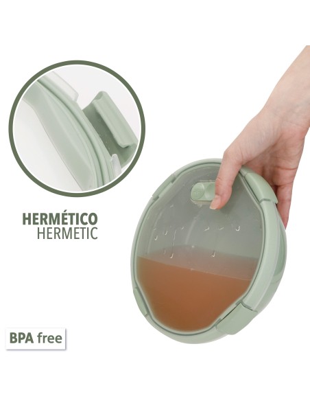 Curver Pack 6 recipientes herméticos Ø20x7 cm (1L) con cubiertos