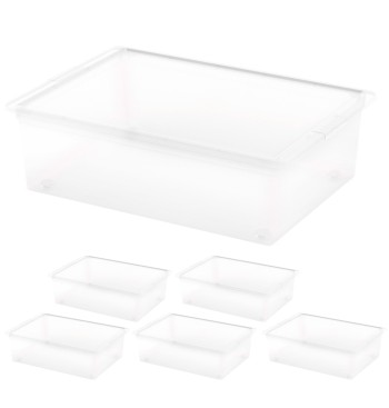 Curver Pack 6 cajas almacenaje 27 litros 55x38,5x16,5 cm