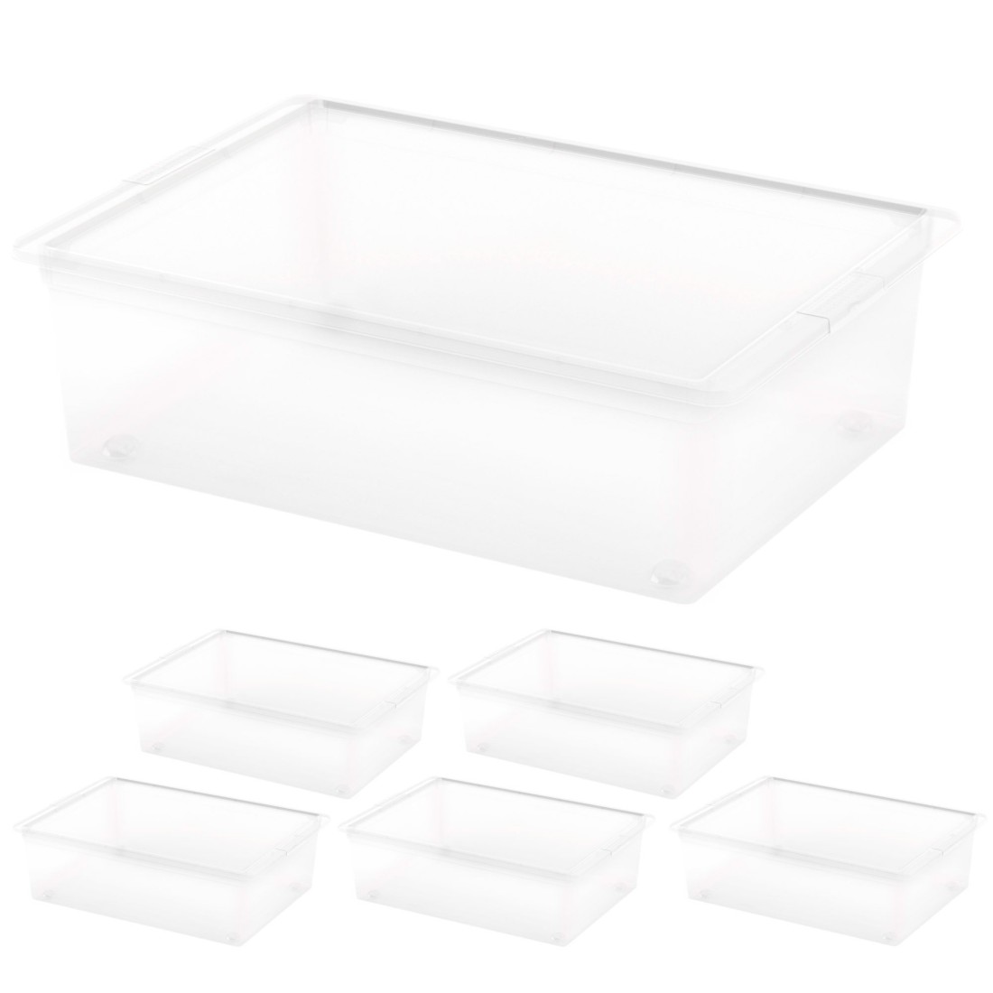 Curver pack 6 cajas almacenaje 27 litros 55x38,5x16,5 cm