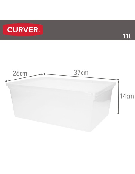 Curver Pack 6 cajas almacenaje 11 litros 37x26x14 cm