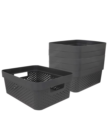 Curver Pack 6 cestas organizadoras Infinity 11L gris