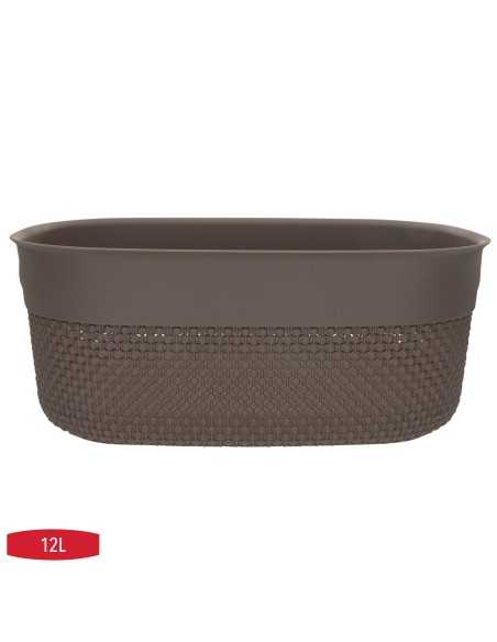 Curver Pack 4 cestas organizadoras Filo 12L marrón