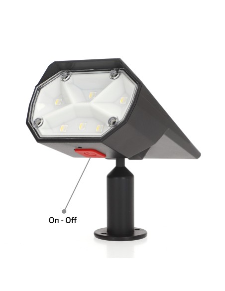 Pack 6 balizas solares LED multicolor 8x11x37 cm