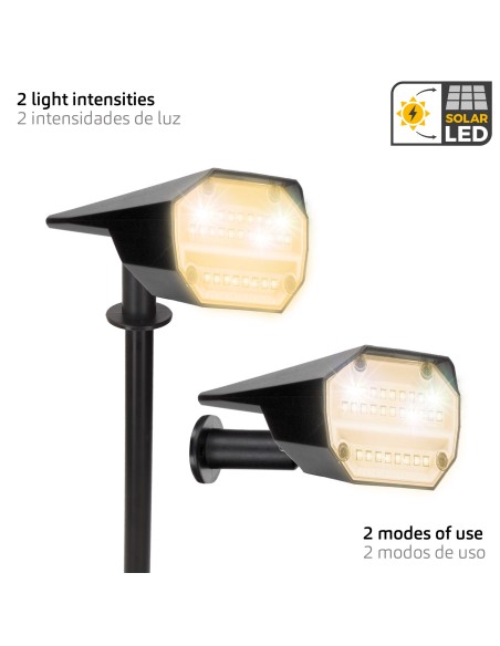 Pack 6 balizas solares LED 8x11x37 cm