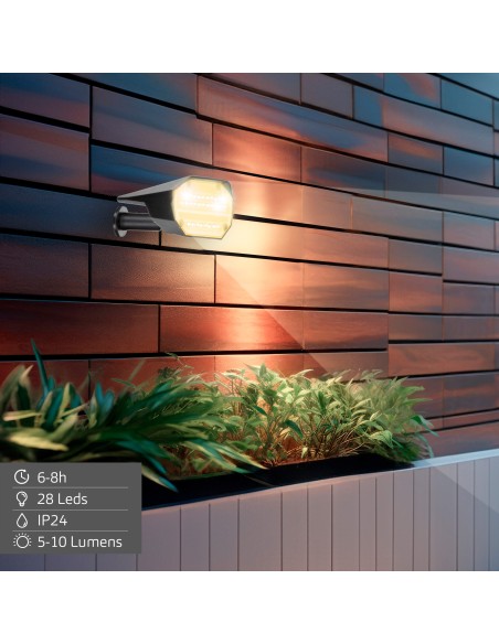 Pack 6 balizas solares LED 8x11x37 cm