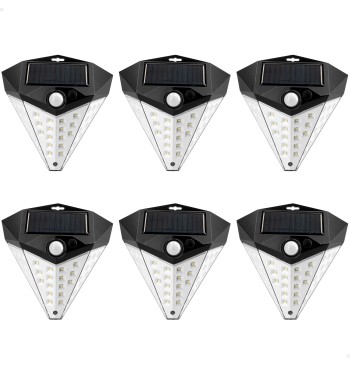 Pack 6 apliques solares 15x15 cm