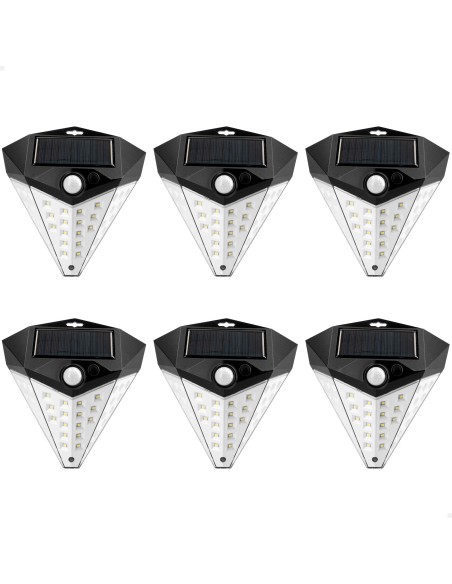 Pack 6 apliques solares 15x15 cm