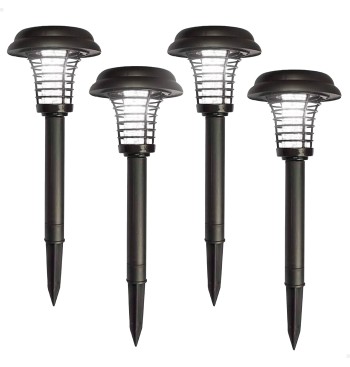 Pack 4 balizas LED solares antimosquitos 2 en 1