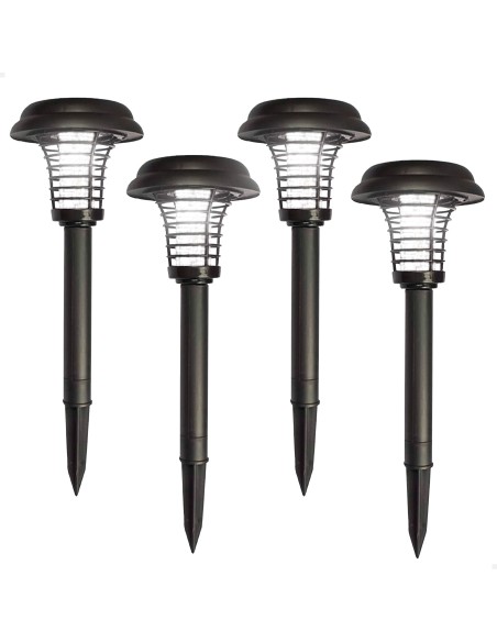 Pack 4 balizas LED solares antimosquitos 2 en 1