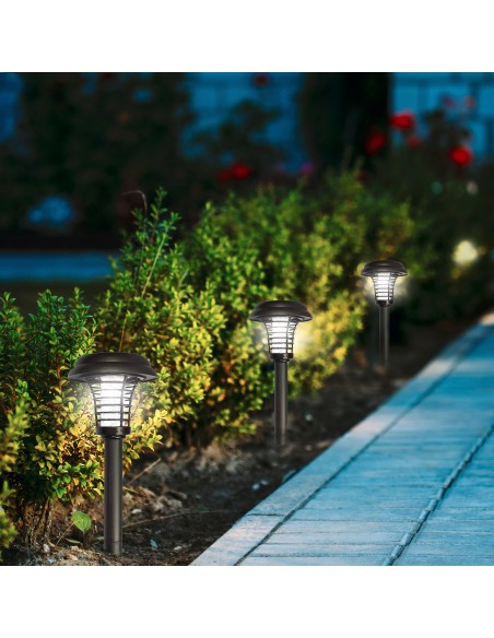 Pack 4 balizas LED solares antimosquitos 2 en 1