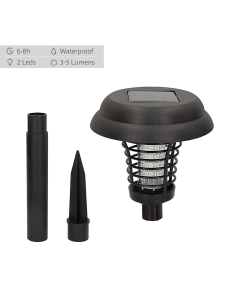 Pack 4 balizas LED solares antimosquitos 2 en 1