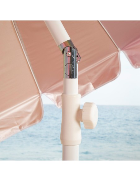 Sombrilla de playa 16 varillas 200 cm multicolor inclinable UV50