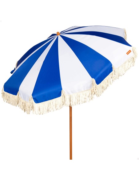 Sombrilla de playa 8 varillas 200 cm diseño marinero con flecos