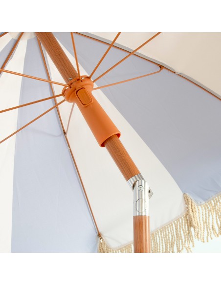 Sombrilla de playa 8 varillas 200 cm diseño marinero con flecos