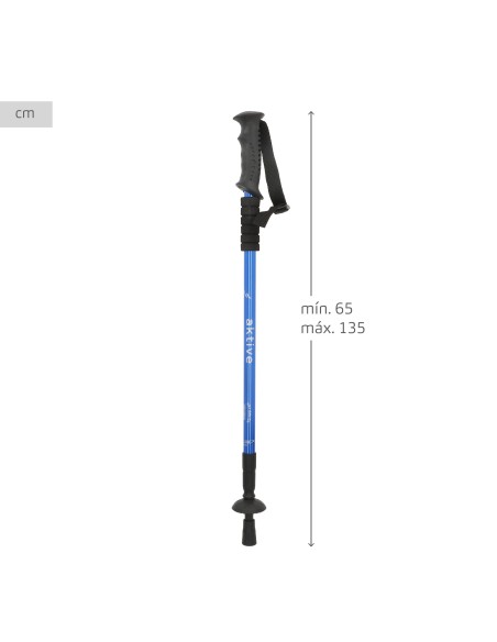 Bastón trekking aluminio 65-135 cm