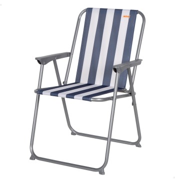 Silla playa alta fija plegable 44x45x75 cm marinera