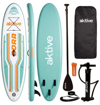 Tabla paddle surf hinchable iniciación 10.6'' verde agua