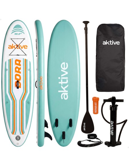 Tabla paddle surf hinchable iniciación 10.6'' verde agua