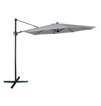 Parasol excéntrico Ø300 cm mástil aluminio color gris