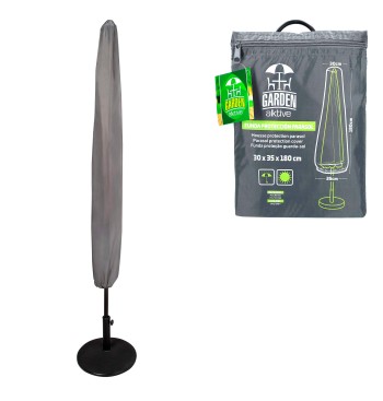 Funda parasol jardín máx. Ø360 cm gris