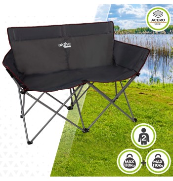 Silla de camping doble plegable 2