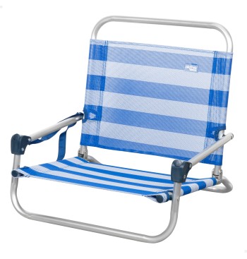 Silla playa baja mini (1 kg) 45x45x50 cm rayas marineras