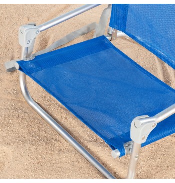 Silla playa baja mini (1 kg) 45x45x50 cm azul 2