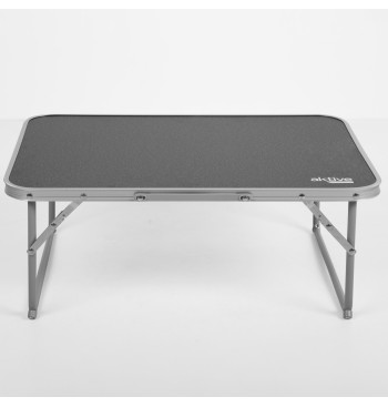 Mesa plegable pequeña camping ultraligera antracita con asa 2