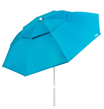 Sombrilla playa antiviento regulable 8 varillas 200 cm azul