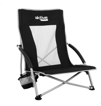 Silla plegable baja 50x51x67 cm negra
