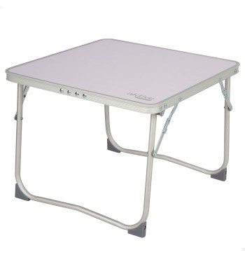 Mesa plegable pequeña camping antivuelco y ultraligera malva