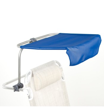 Parasol inclinable azul para silla de playa