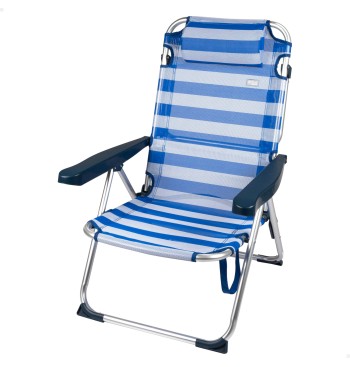 Silla playa multiposición 48x60x90 cm rayas marineras