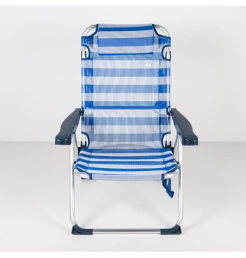 Silla playa multiposición 48x60x90 cm rayas marineras 2