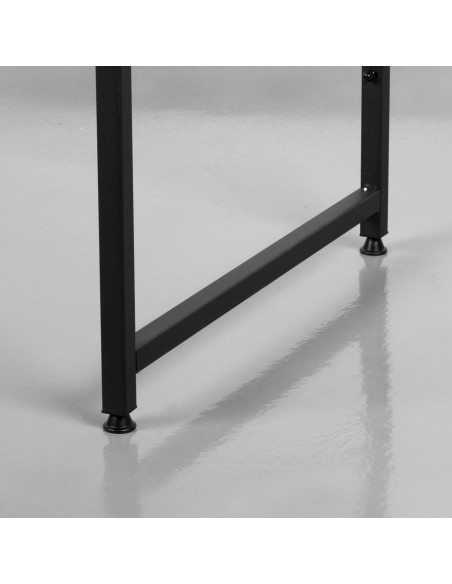 Max Home Escritorio con estantería y tablero perforado madera y acero 85x50x148 cm