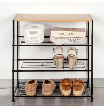 Max Home Zapatero metálico 4 niveles 63x30x63 cm 2