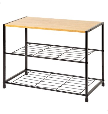 Max Home Zapatero metálico 3 niveles 63x30x43 cm