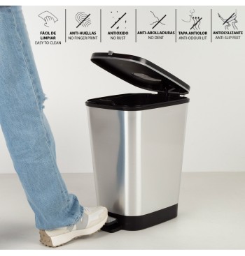 Curver Cubo de basura con pedal Chic Bin 25L gris 2