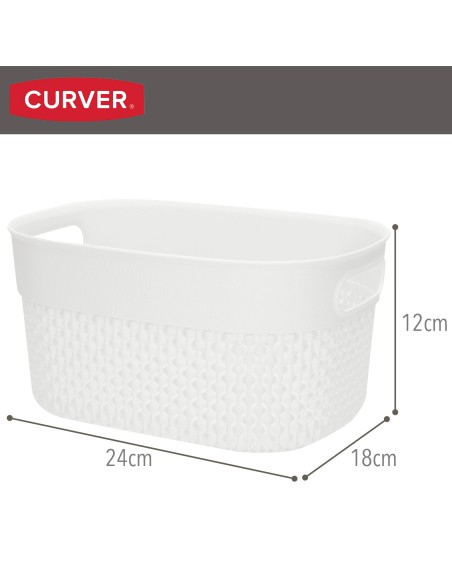 Curver Cesta organizadora Filo 3,5L blanco