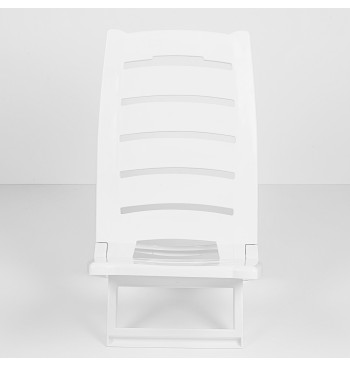 Silla playa baja fija 34x36x65 cm blanco 2