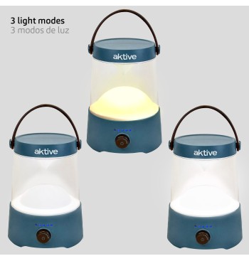 Lámpara camping LED 2 en 1 USB con luz regulable 400 lúmenes 2