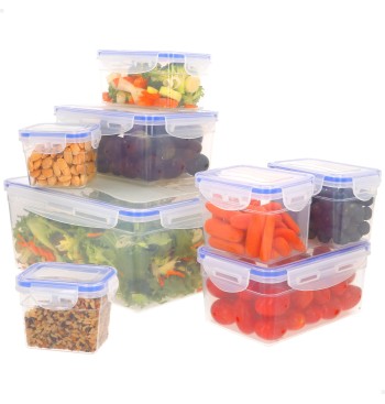Max Home Pack 8 recipientes herméticos plástico 0,2 a 4,5L