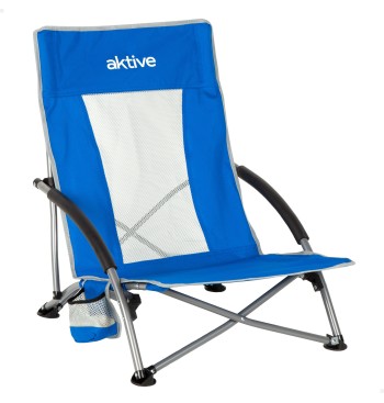 Silla plegable baja 50x51x67 cm azul