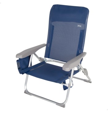 Silla playa baja slim multiposición 48x60x90 cm azul...